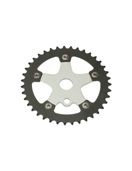 Alloy Chainring 1/2 X 1/8 39t Black Chainring Sliver Spider.